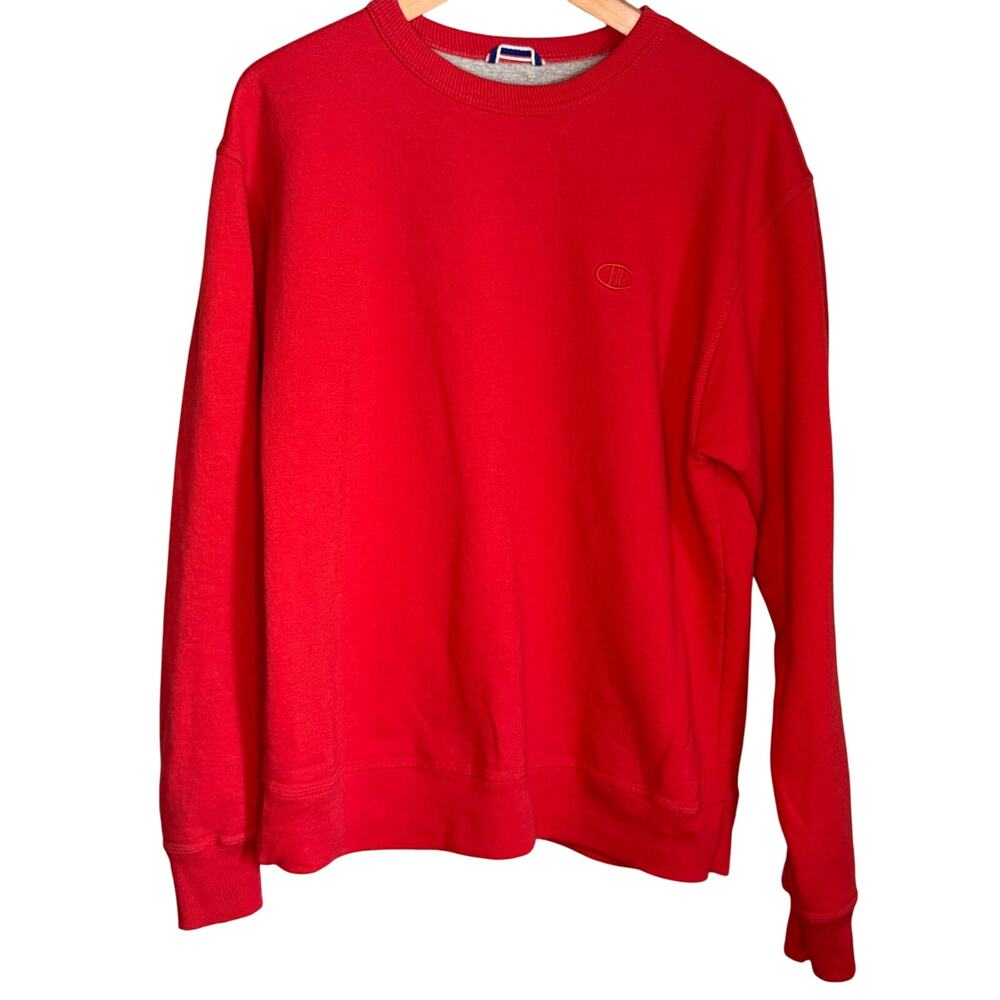 Champion Men's Medium Red Sweatshirt Crewneck Classic